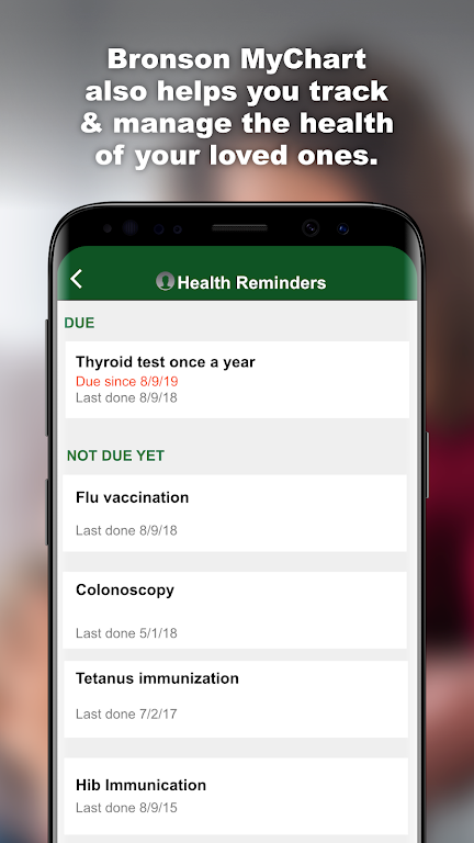 Bronson MyChart Screenshot4