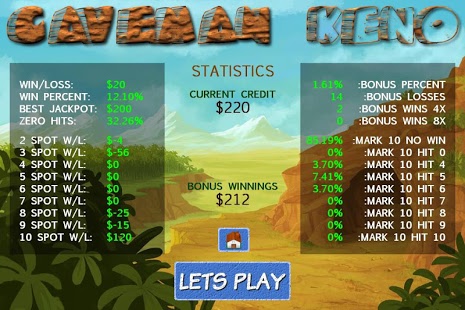 Caveman Keno Screenshot3