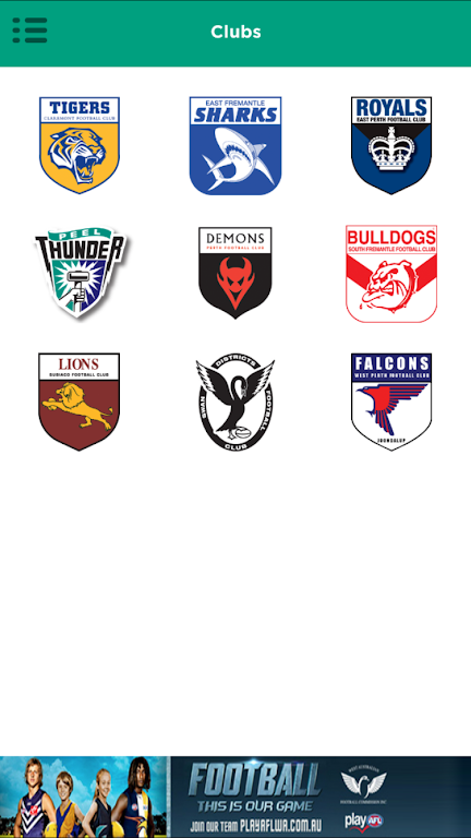 The Official WAFL app Screenshot1