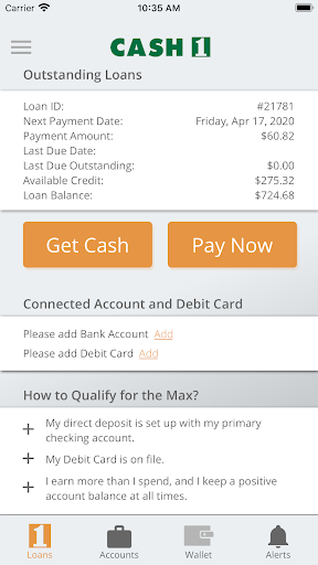 CASH 1 LOANS Screenshot3