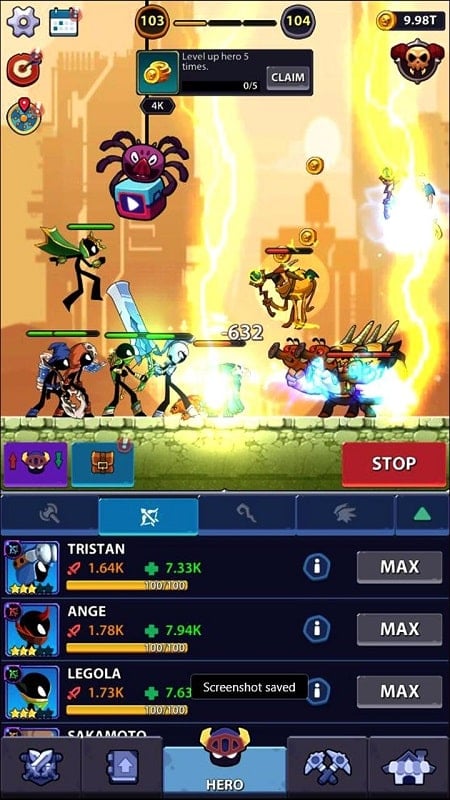 Idle Stickman Heroes Screenshot2