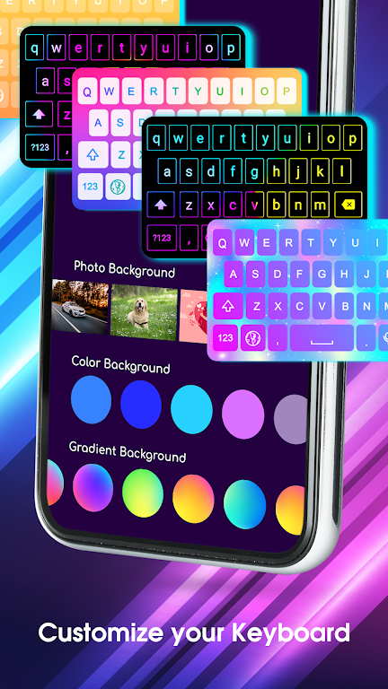 Neon LED Keyboard – Emoji, GIF Mod Screenshot4