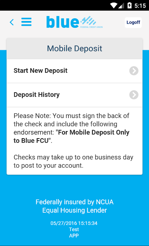 Blue FCU Mobile Banking App Screenshot3