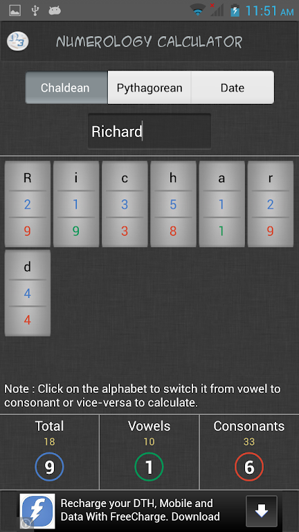 Chaldean Numerology Calculator Screenshot2