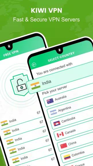 Unlimited Kiwi VPN Free - Secure Proxy & Unblock Screenshot1