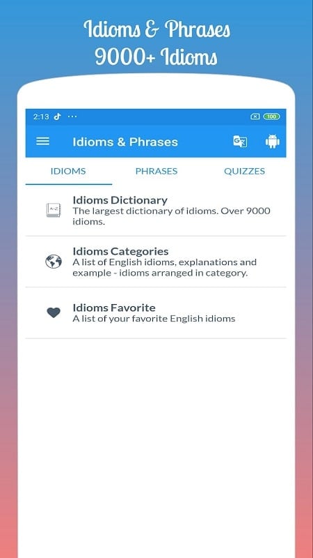 English Idioms & Phrases Screenshot3