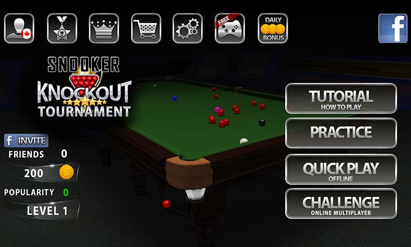 Snooker Knockout Tournament Screenshot2