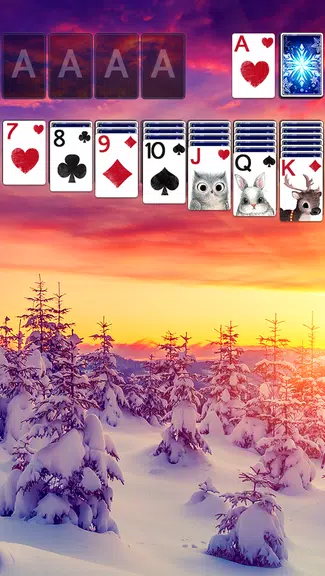 Solitaire Polar Sunrise Theme Screenshot1