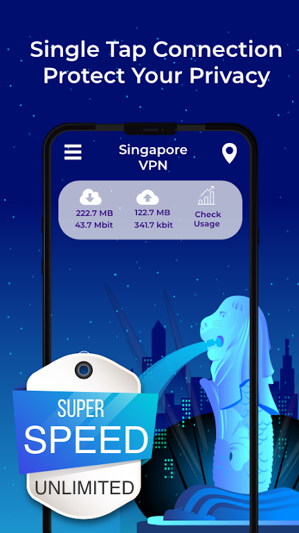 Singapore VPN - Free, Fast & Secure VPN Proxy Screenshot1