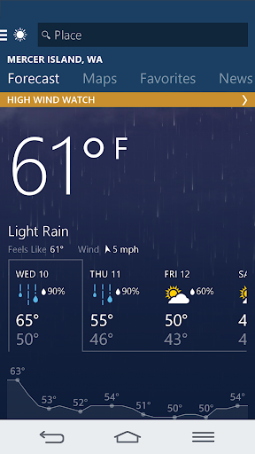 MSN Weather - Forecast & Maps Screenshot1