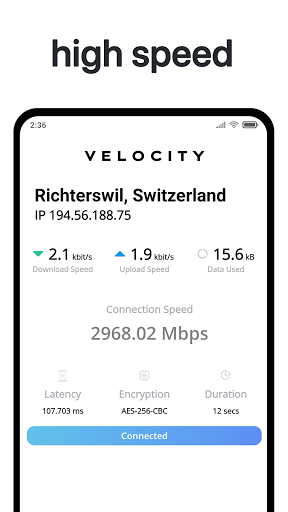 Velocity VPN - Unlimited for Free! Screenshot1