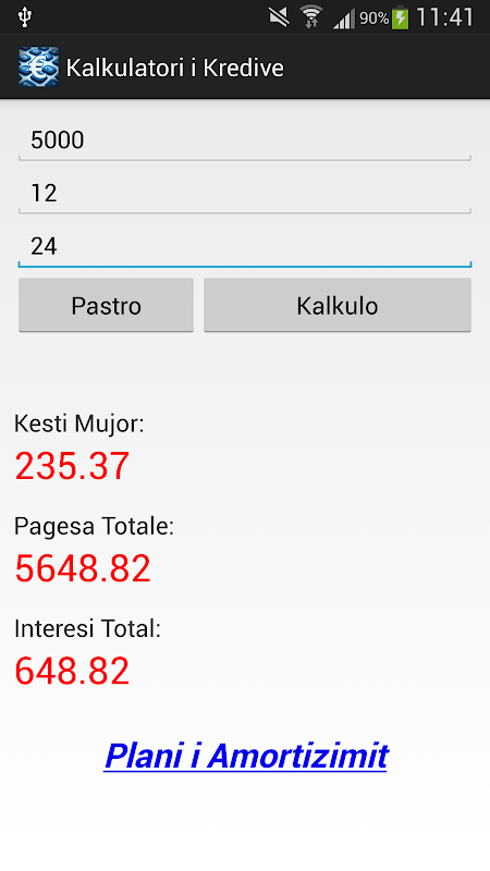 Kalkulatori i Kredive Screenshot2