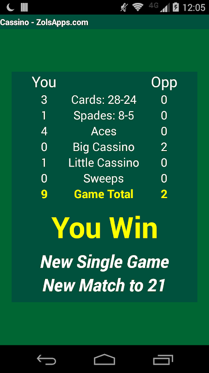 Cassino Card Game Screenshot2