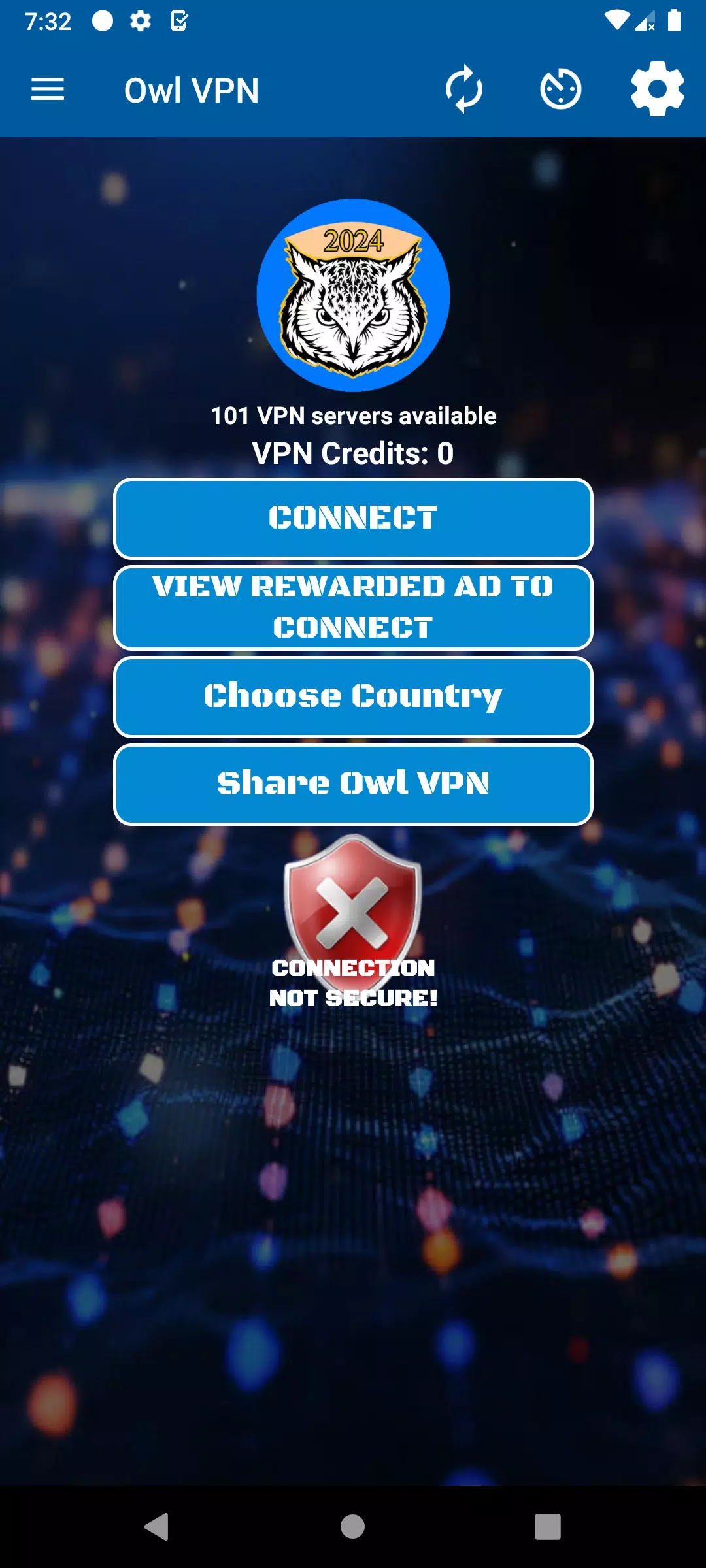 Owl VPN Fast Secure Proxy Net Screenshot1