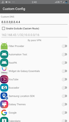 Tun2TAP Socks&HTTP to VPN Screenshot1