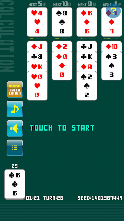 Wizard's Solitaire Calculation Screenshot1