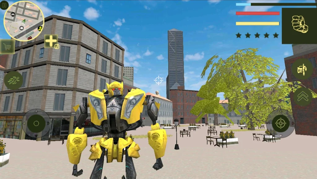 Golden Robot Car Transforme Futuristic Supercar Screenshot3