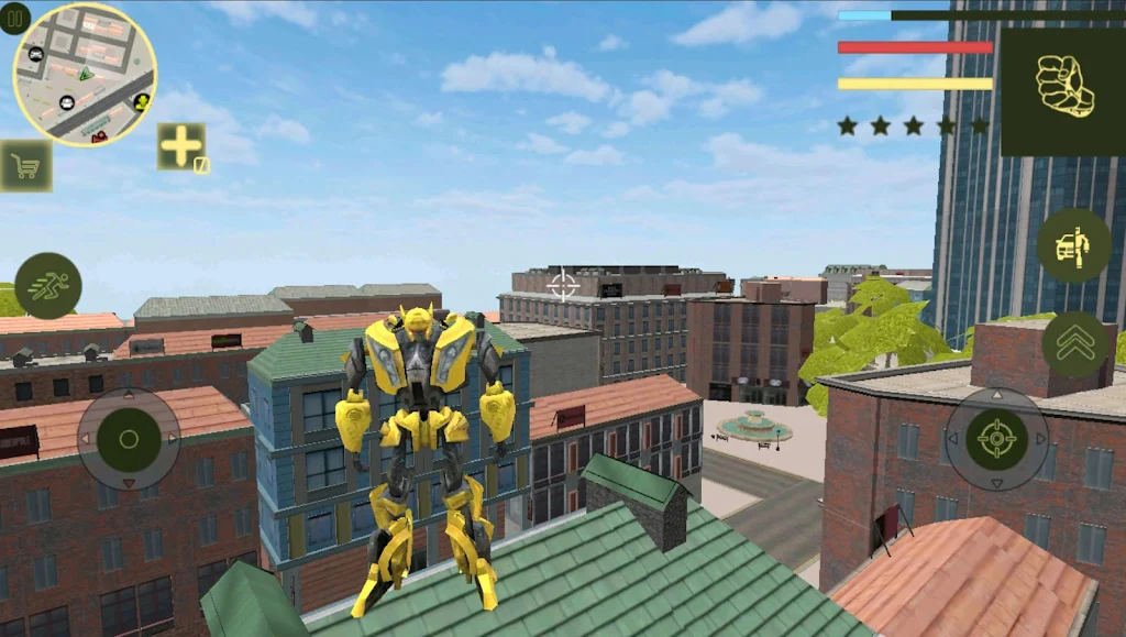 Golden Robot Car Transforme Futuristic Supercar Screenshot2