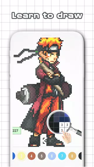 Color by Number - Naruto Sandbox Ninja Pixel Screenshot1