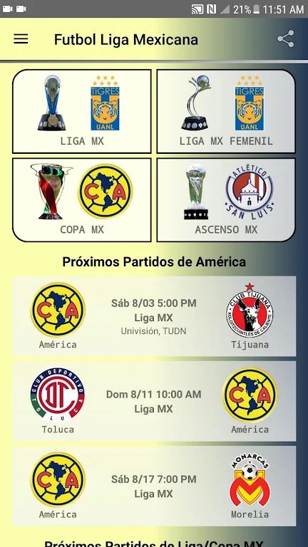 SoccerLair Mexican Leagues Screenshot2