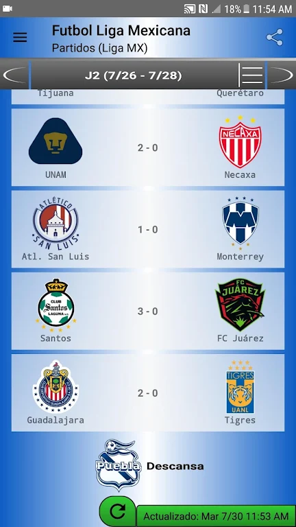 SoccerLair Mexican Leagues Screenshot3