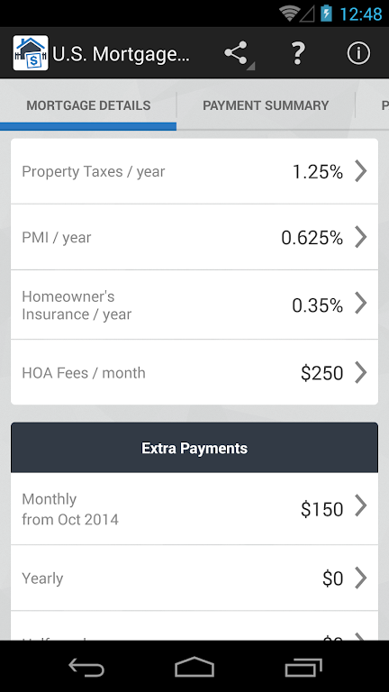 U.S. Mortgage Calculator Screenshot2