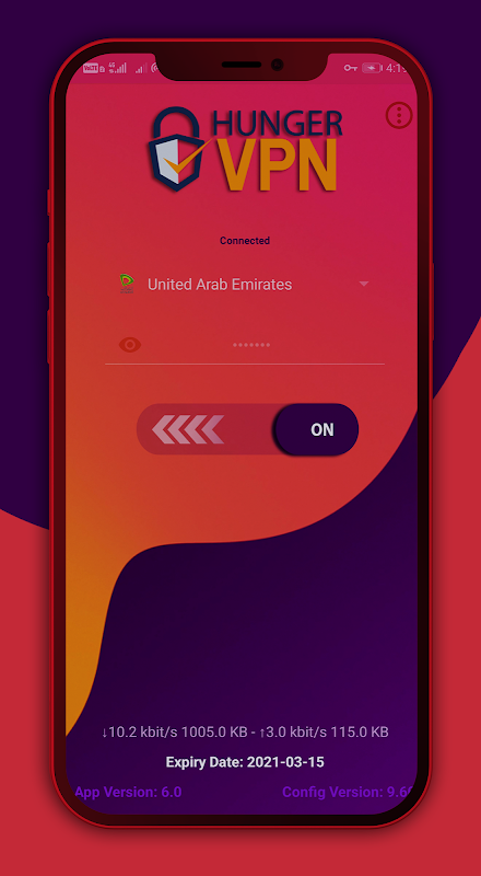 Hunger VPN Free Data Screenshot3
