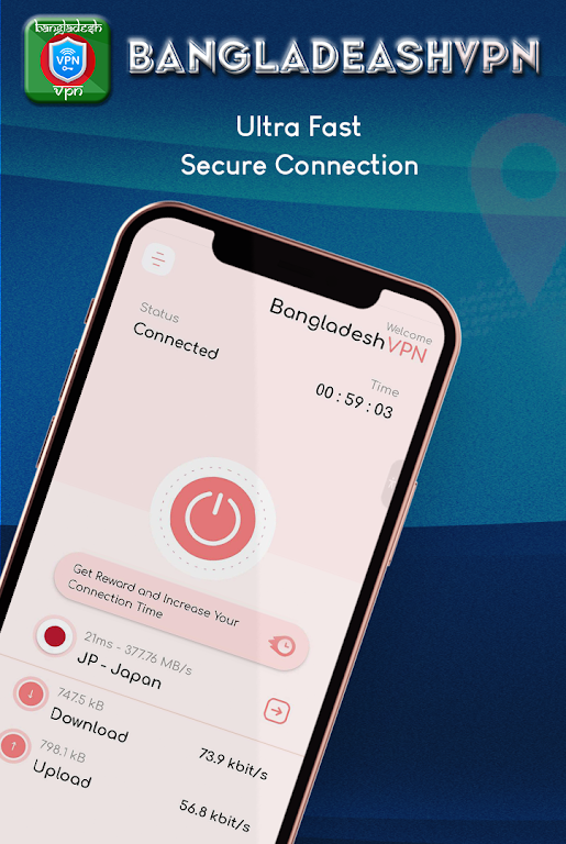 VPN Bangladesh - get ip VPN Screenshot1