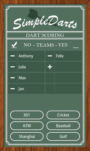 Simple Darts - Dart Scoring Screenshot1