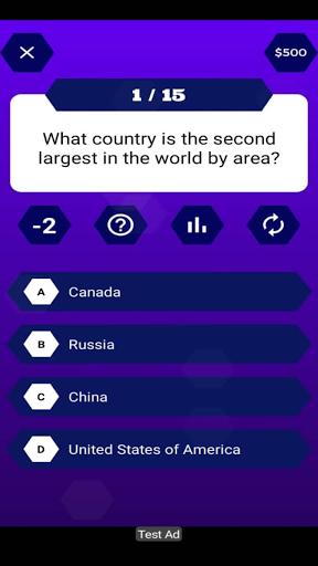 Millionaire Game - Trivia Quiz Screenshot2