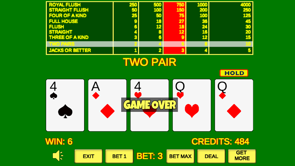 Video Poker Jacks Or Better Screenshot3