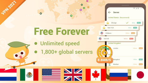 Mango VPN - Best Free VPN & Unlimited High Speed Screenshot1