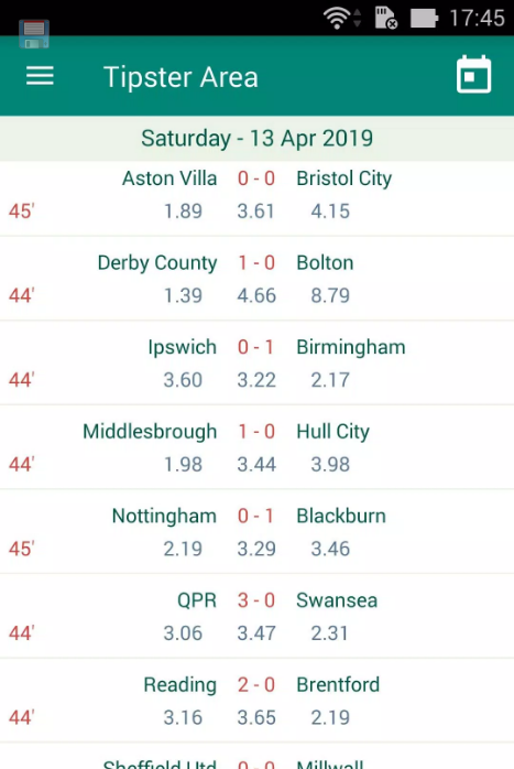 Football matches TipsterArea Screenshot2