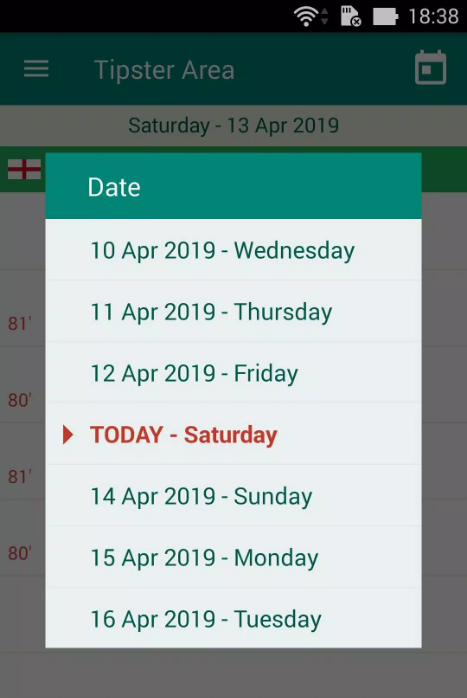 Football matches TipsterArea Screenshot1