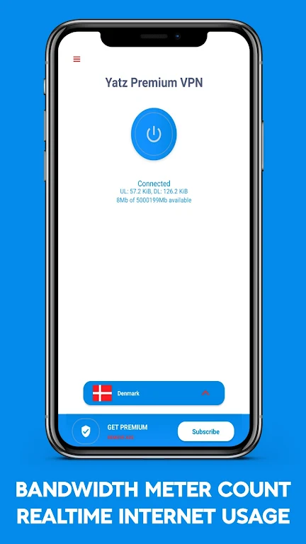 Yatz VPN Premium - Free Unlimited Fast & Secure Screenshot1