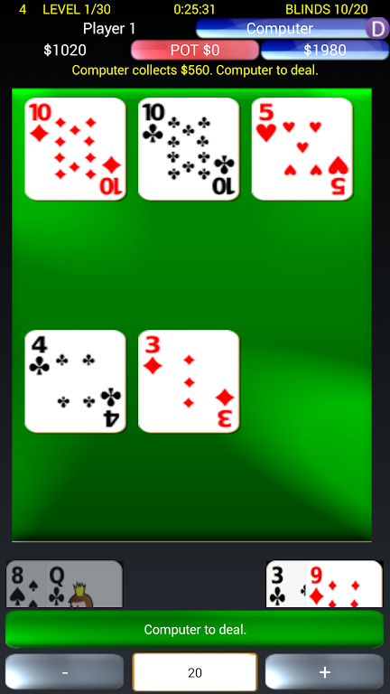 Headsup Holdem Poker Lite Screenshot1