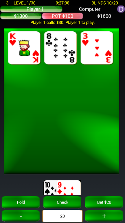 Headsup Holdem Poker Lite Screenshot2