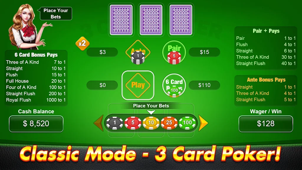 3 Card Poker - Casino Games Screenshot1