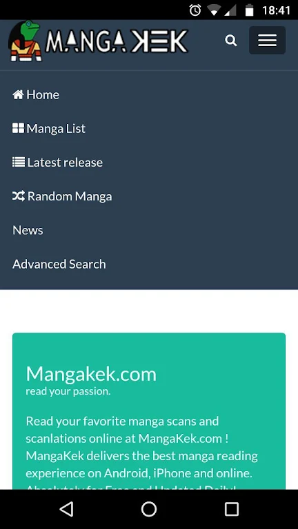 MangaKek - Reader for Manga Scanlations Screenshot2