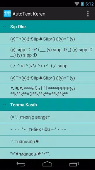 Auto Text Keren for Android Screenshot3