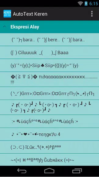 Auto Text Keren for Android Screenshot4