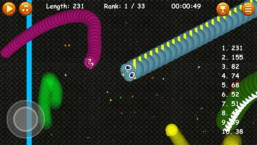 Worm Zone : Crawl Snake Worms Cacing.io Mod Screenshot1