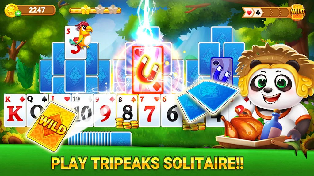 Solitaire TriPeaks Panda Farm Screenshot1