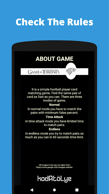 Game Of Thrones Card Matching Game Screenshot4