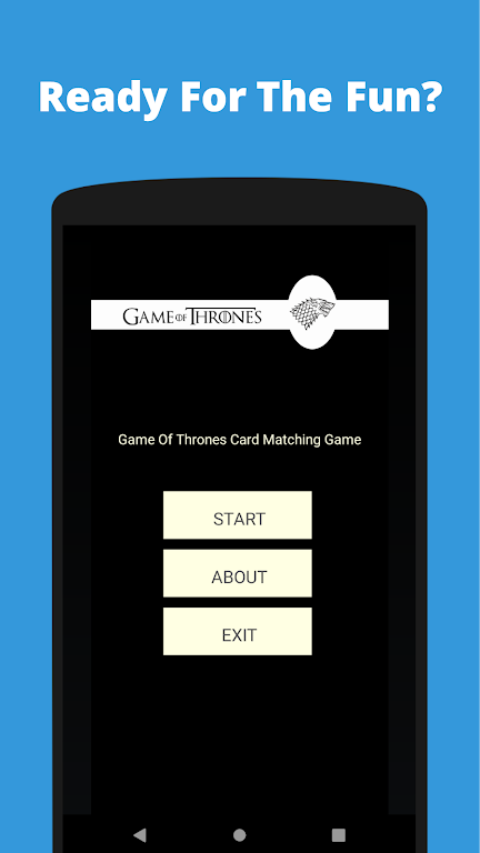 Game Of Thrones Card Matching Game Screenshot1