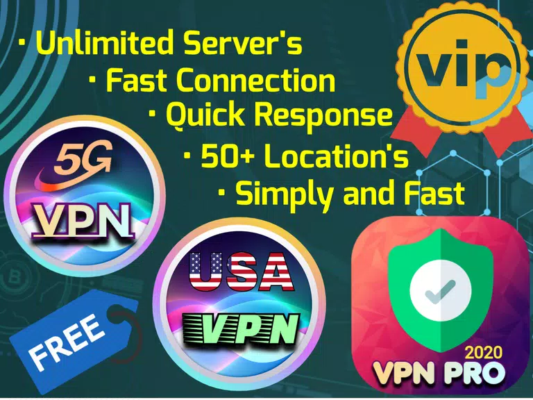 VPN PRO - Free Unlimited VIP Servers For Lifetime Screenshot1