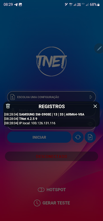 TNet - Aplicativo VPN Screenshot2