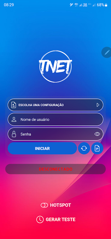 TNet - Aplicativo VPN Screenshot1