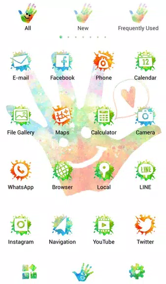 Colorful Hand Theme +HOME Screenshot2