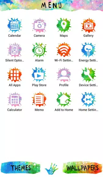 Colorful Hand Theme +HOME Screenshot1